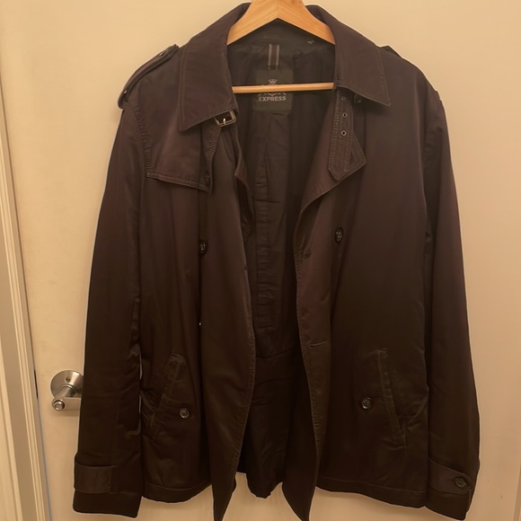 Express trench coat. Size L, black - Picture 2 of 2